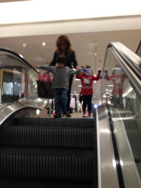 Riding the escalator