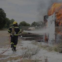 A firefight responding to a fire