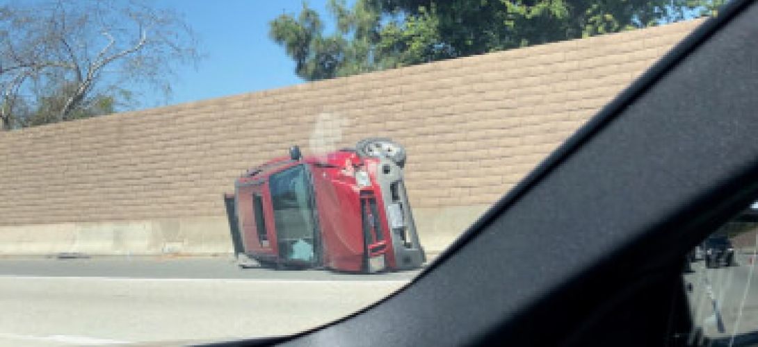 Freeway rollover