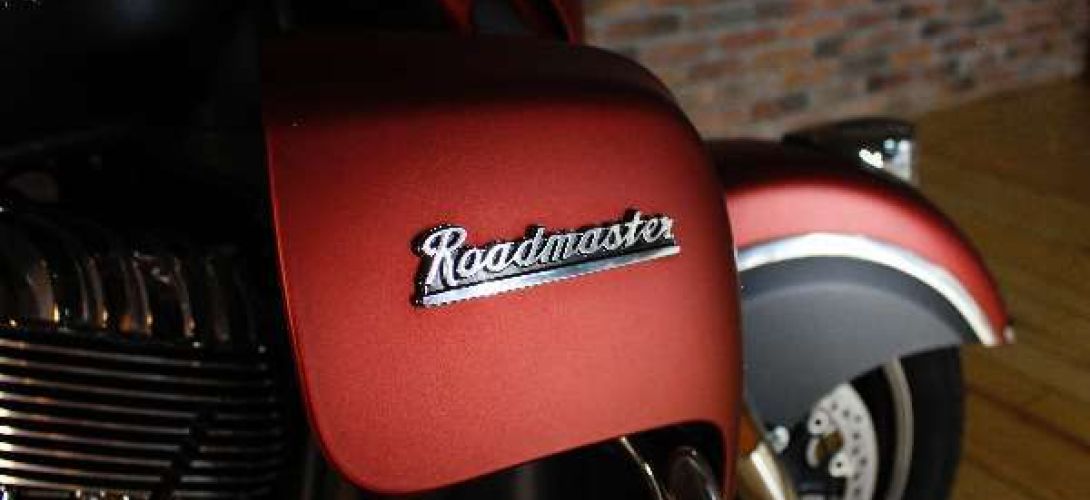 Indian Roadmaster in red color